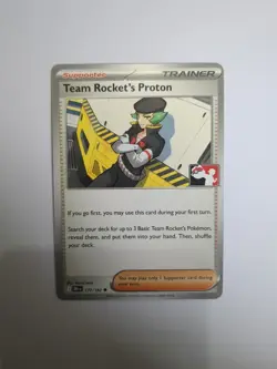 Team Rocket's Proton 177/182 Pokemon Prize Pack Play Stamp Series 8 Non Holo - Image 1