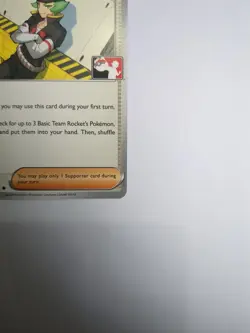 Team Rocket's Proton 177/182 Pokemon Prize Pack Play Stamp Series 8 Non Holo - Image 5
