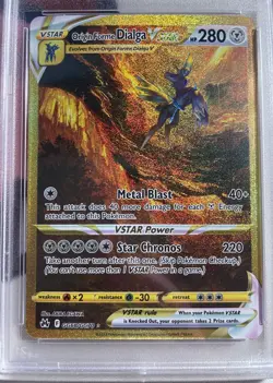 Pokemon Origin Forme Dialga VSTAR GG68/GG70 Secret Rare Holo Crown Zenith PSA 8 - Image 3