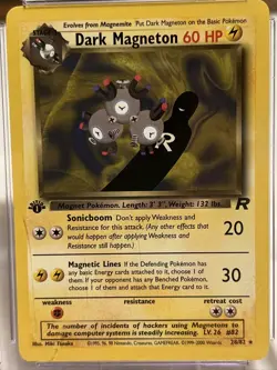 2000 Pokemon Team Rocket 1st Edition Dark Magneton CGC 9.5 28/82 - Image 3