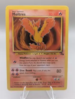Moltres 27/62 Rare Fossil Pokemon Unlimited non holo - Image 1