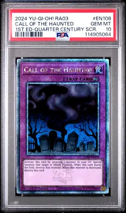 2024 YU-GI-OH! RA03-QUARTER CENTURY BONANZA #EN108 CALL OF THE HAUNTED PSA 10 - Image 1
