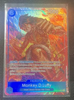 One Piece TCG Monkey.D.Luffy (062) Alternate Art Foil Paramount War #OP02-062 - Image 1