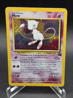 Pokemon Mew #9 Black Star Promo Holo Vintage TCG Card WOTC **SWIRL** HP - Image 1
