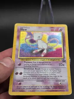 Pokemon Mew #9 Black Star Promo Holo Vintage TCG Card WOTC **SWIRL** HP - Image 2