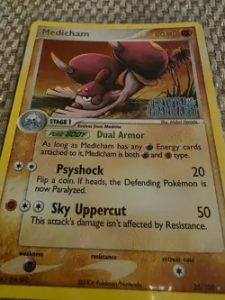 Pokemon Card Medicham 25/100 STAMPED Reverse Holo EX Crystal Guardians NM+ - Image 3