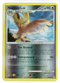 Noctowl Reverse Holo 34/130 Diamond and Pearl Base Set Pokemon Card - Image 1