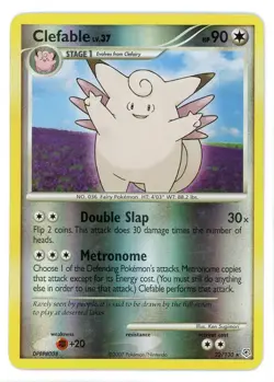 Clefable Reverse Holo 22/130 Diamond and Pearl Base Set Pokemon Card - Image 1