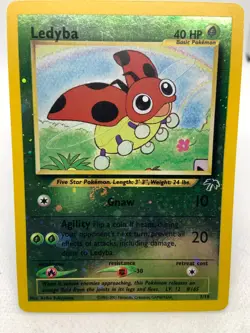 Ledyba 7/18 Reverse Holo SWIRL Southern Islands Pokemon Card - Image 2