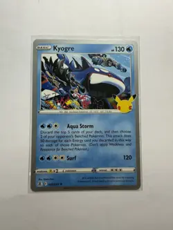 Pokemon Card Kyogre Holo Celebrations 003/025 World Championships 2023 NM - Image 1