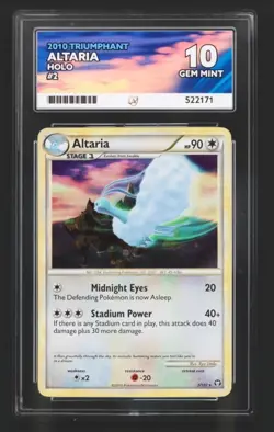 Pop 1! ACE 10 Altaria 2010 Triumphant 2/102 Holo Pokemon Card Graded - Image 1