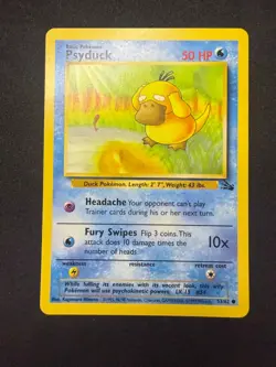 Psyduck 53/62 | Base Set Fossil | Non Holo | Pokemon Card | NM- 3 - Image 1
