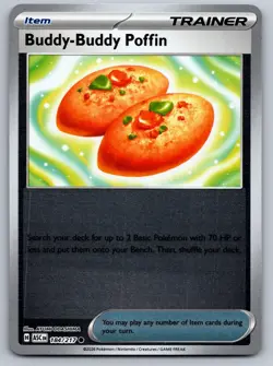 BUDDY-BUDDY POFFIN 184/217 REVERSE HOLO C POKEMON ASCENDED HEROES NM/M - Image 1