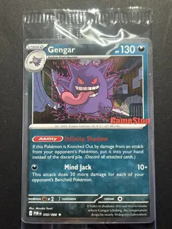 Pokemon Gengar Promo Holo Card GameStop PSA 10 Contender w/ DOUBLE SWIRL 🌀🌀 - Image 1