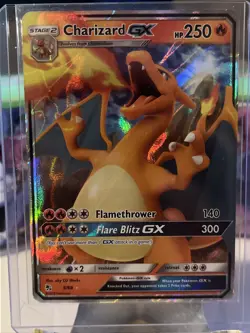 Pokemon TCG Charizard GX Hidden Fates 9/68 Holo Ultra Rare NM - Image 1