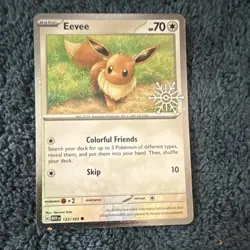 The Pokemon Company Eevee 133/165 MEW Basic 70 HP Stamped Holo Pokemon TCG - Image 1