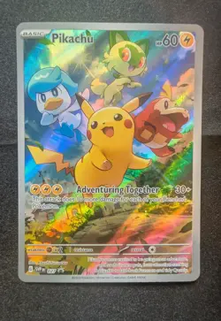Pokemon TCG Pikachu SVP 027 Black Star Promo - Scarlet & Violet - NM/NM+ - Image 1