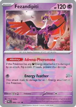 Fezandipiti (Master Ball Pattern) 045/131 Rare Prismatic Evolutions Pokemon NM/M - Image 1