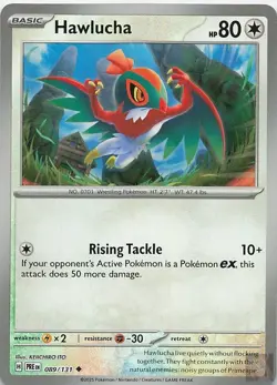 Hawlucha (Master Ball Pattern) 089/131 Prismatic Evolutions Pokemon Near Mint - Image 1