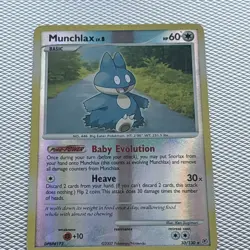 Munchlax Reverse Holo Rare Diamond Pearl Base Set 33/130 Pokemon - Image 2