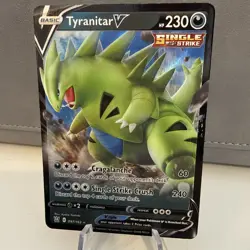 Tyranitar V 097/163 Holo Rare V Battle Styles Pokemon NM - Image 1