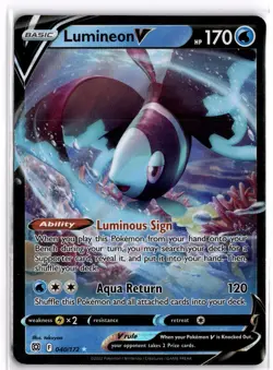 Pokemon TCG Lumineon V 040/172 Swsh09: Brilliant Stars Ultra Rare - Image 1
