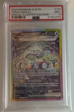Pokemon Terapagos ex Special Illustration Rare Holo PSA 9 Sv07 170/142 - Image 1