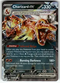 Charizard ex 054/091 Double Rare Paldean Fates Pokemon Near Mint - Image 1