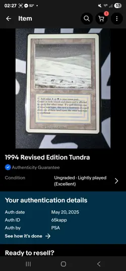 Mtg Magic The Gathering Revised Tundra Dual Land X2 - Image 5