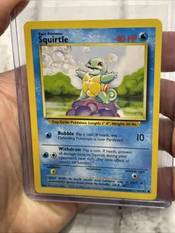 Pokemon Squirtle 63/102 Common Base Set Unlimited WOTC Vintage Vtg Card LP - Image 1