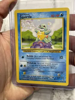 Pokemon Squirtle 63/102 Common Base Set Unlimited WOTC Vintage Vtg Card LP - Image 2