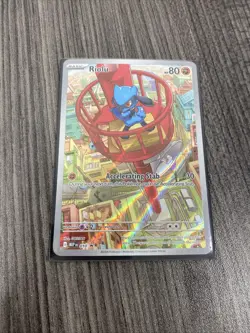 Riolu Mega Evolution Promo Pokemon TCG Card Full Art Holo - Image 1