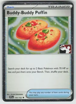Buddy-Buddy Poffin 144/162 Uncommon Prize Pack Series Cards Pokemon Holo NM - Image 1