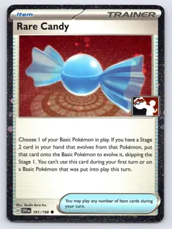RARE CANDY 191/198 COMMON PRIZE PACK SERIES CARDS POKEMON HOLO NM - Image 1