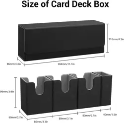 4 in 1 Commander Deck Box with Dice Tray for MTG - Trading Card Storage Box Hold - Image 2