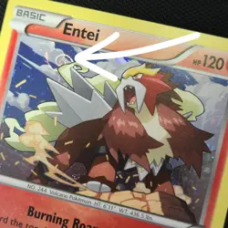 HD GALAXY SWIRL 🌀💫 Entei 14/98 XY Ancient Cosmos Holo Promo Pokemon Card - Image 1