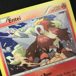 HD GALAXY SWIRL 🌀💫 Entei 14/98 XY Ancient Cosmos Holo Promo Pokemon Card - Image 2