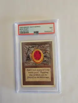 Mox Ruby – Unlimited (Power 9) | PSA 7 NM | Vintage MTG - Image 1