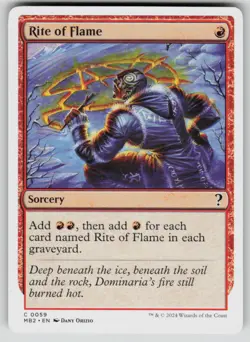 Rite of Flame (White Border) Common Mystery Booster 2 59 MTG Near Mint 2024 - Image 1