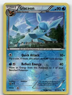 GLACEON 30/108 RARE REVERSE HOLO DARK EXPLORERS POKEMON LIGHTLY PLAYED - Image 1