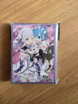 Re Zero 60 Standard Sleeves Pokemon One Piece MTG Weiss Schwarz - Image 1