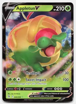 Appletun V 026/264 Holo V Rare Fusion Strike Pokemon Near Mint - Image 1
