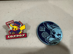 Pokemon World Championships Worlds 2022 London UK Pikachu Pin & Coin - Image 1