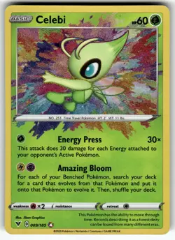 Celebi 009/185 Amazing Rare Vivid Voltage Pokemon Near Mint - Image 1