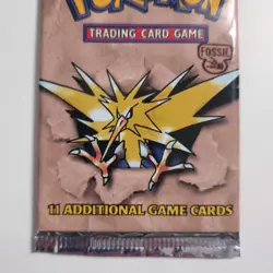1999 Pokemon WOTC Unlimited Fossil Booster Pack Factory sealed ZAPDOS Unweighed - Image 5