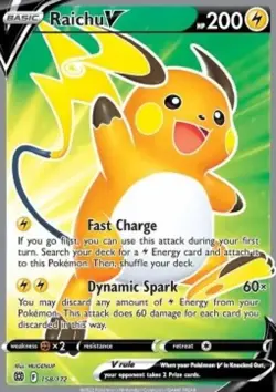 Raichu V Brilliant Stars Ultra Rare BRS-158 English Mint Pokemon CGC 10 - Image 2