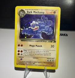 Pokemon TCG Dark Machamp 10/82 Team Rocket Holo DMG - Image 1