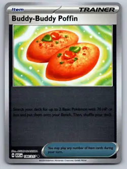 BUDDY-BUDDY POFFIN 184/217 REVERSE HOLO C POKEMON ASCENDED HEROES NM/M - Image 1
