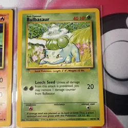 Pokemon Base Set Bulbasaur 44/102, Charmeleon 24/102 Charmander 46/102, LP - Image 4