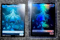 MTG Foundations Scion of the Deep/ Koma's Coil Token 2 Card Lot 1 Foil 1 Non - Image 1
